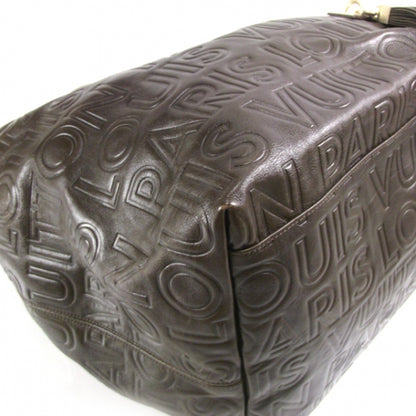 Louis Vuitton Monogram Embossed Whisper GM Chocolate 5 of 9