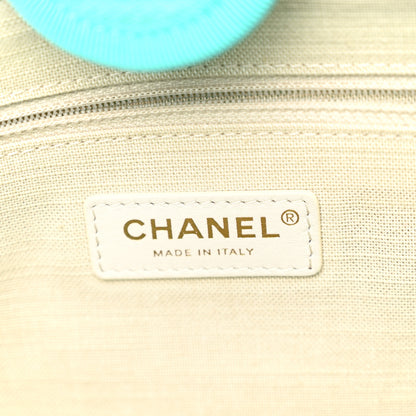 Chanel Mixed Fibers Small Deauville Tote Turquoise 7 of 12