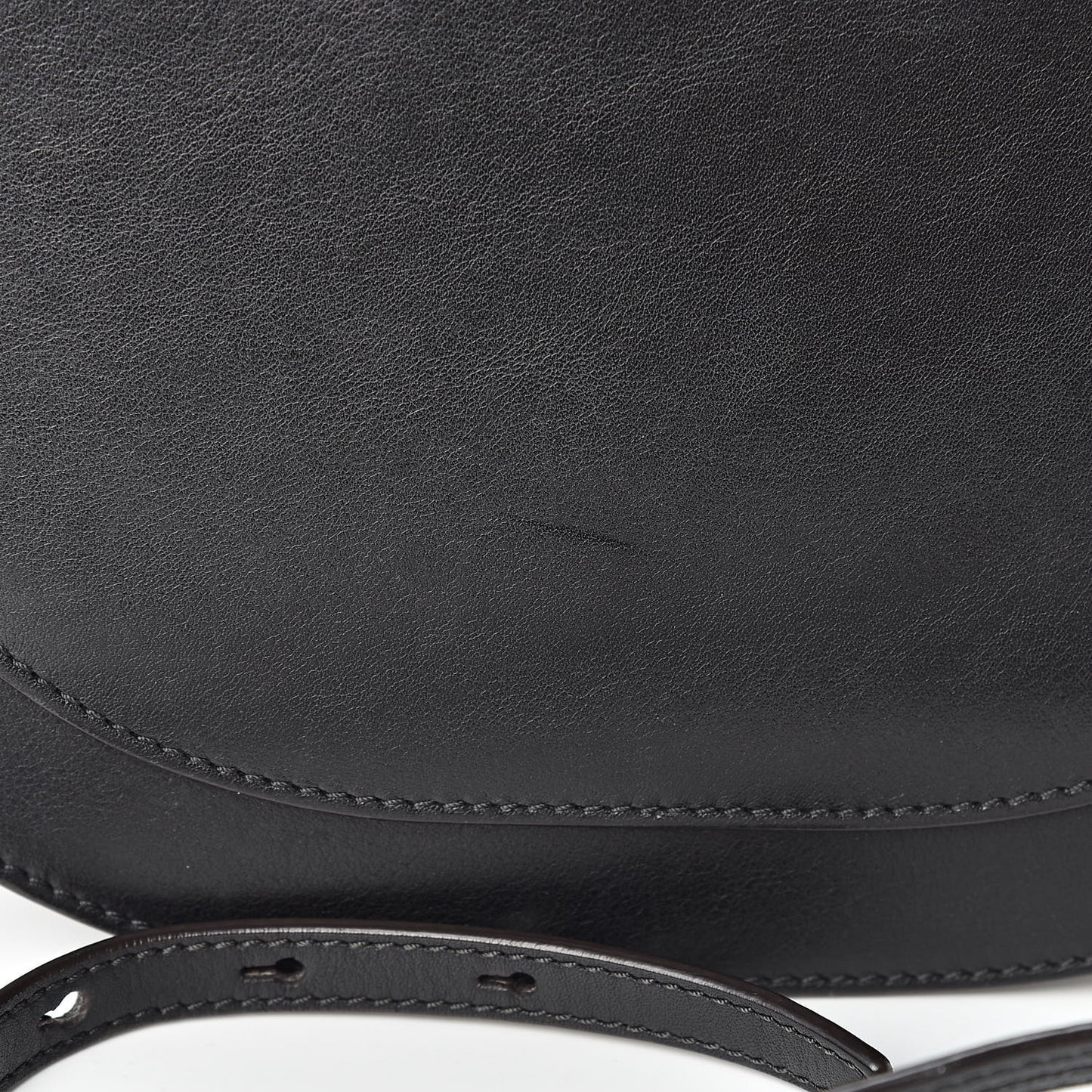 Calfskin Suede Medium Nile Bracelet Bag Black