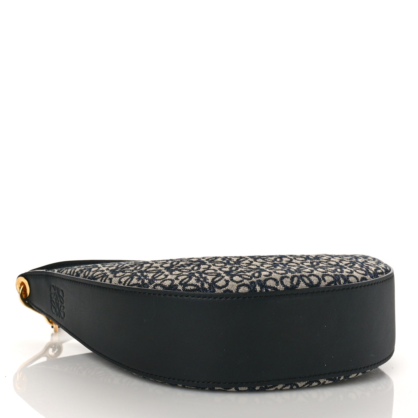 Jacquard Anagram Calfskin Small Luna Navy Black