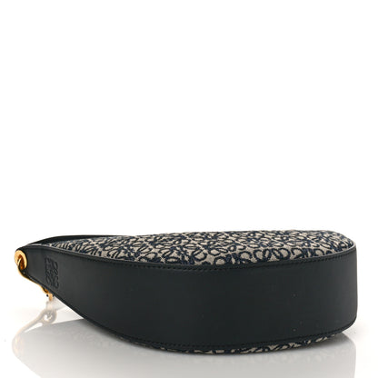 Loewe Jacquard Anagram Calfskin Small Luna Navy Black 4 of 8