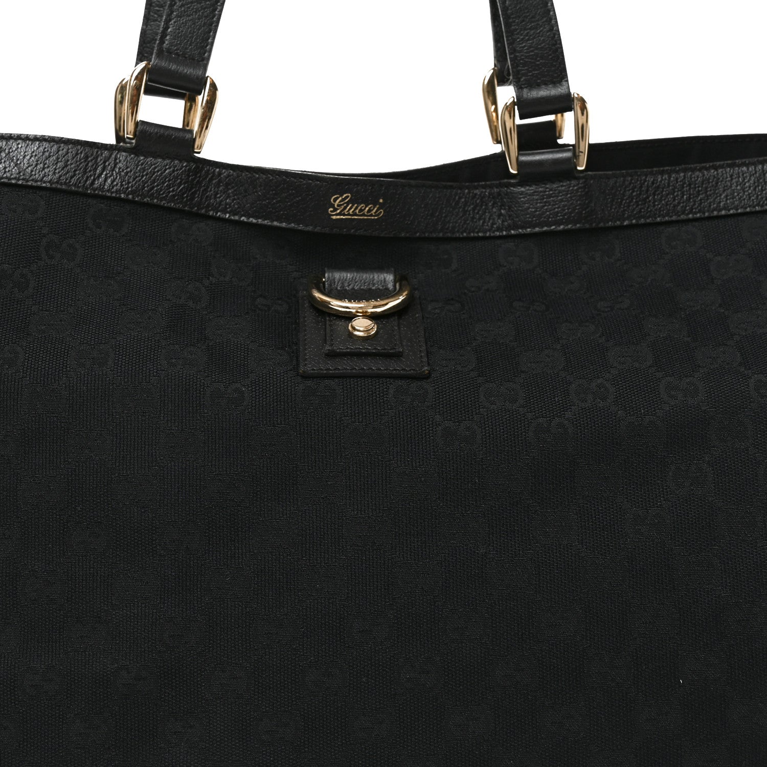 Gucci Monogram Large Abbey Tote Black 5 of 9