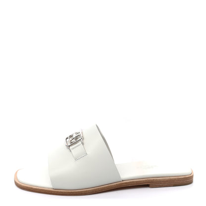 Hermes Calfskin Villa Sandals 38 White 1 of 8