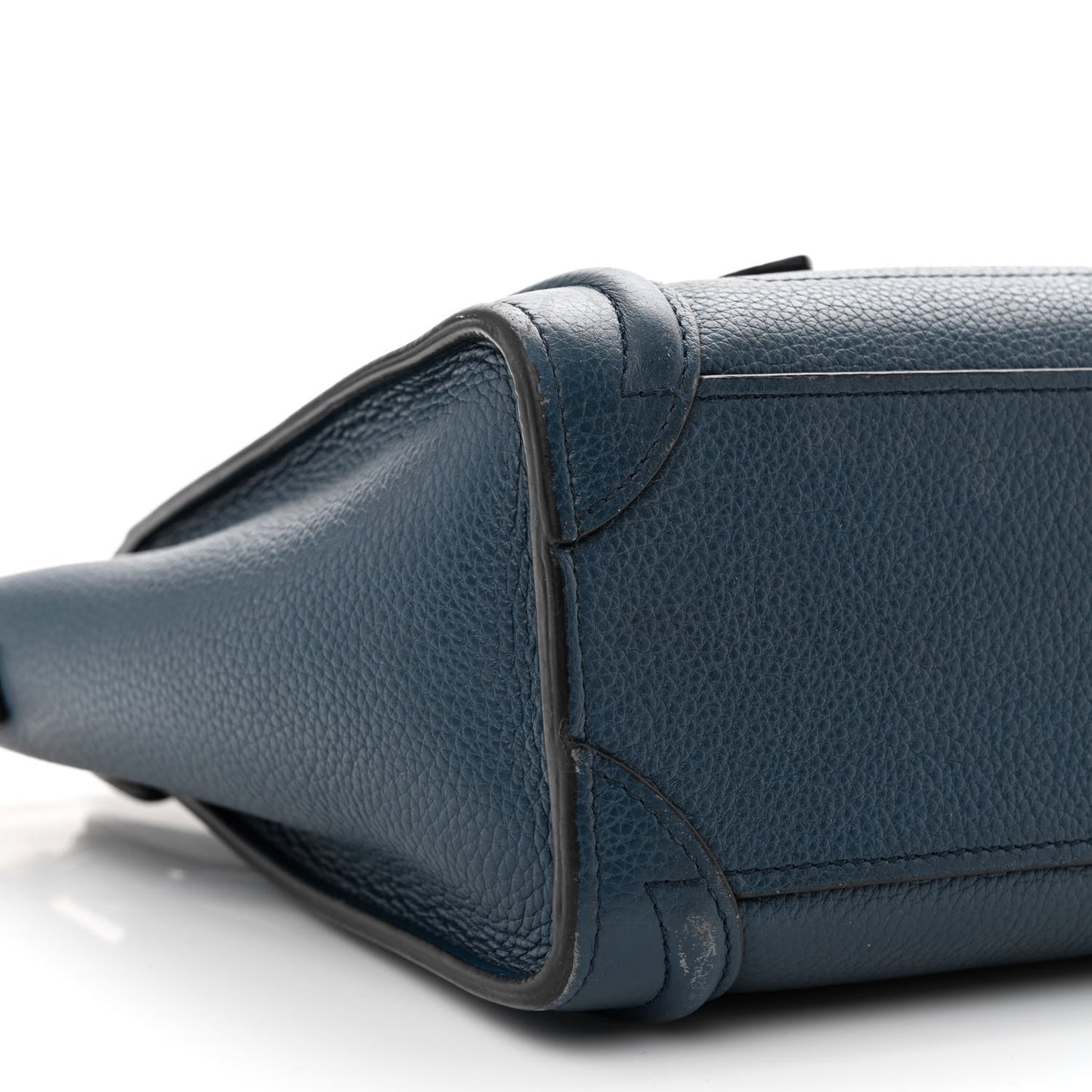 Baby Drummed Calfskin Nano Luggage Blue