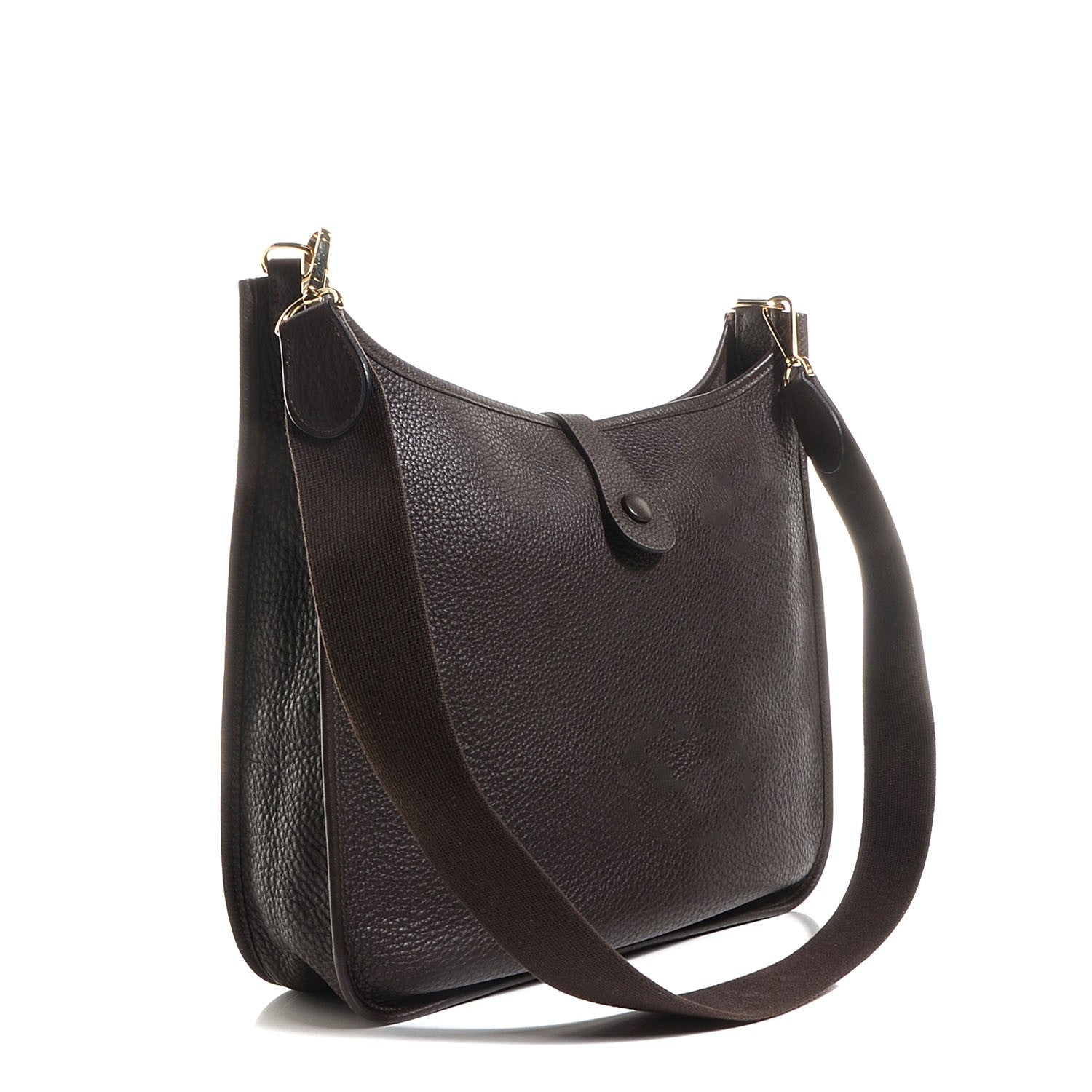 Hermes Taurillon Clemence Evelyne GM Chocolate 9 of 15