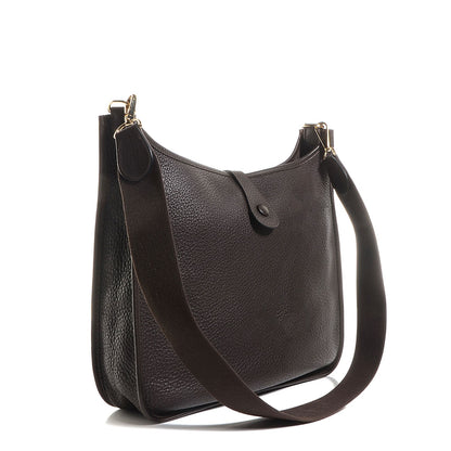 Hermes Taurillon Clemence Evelyne GM Chocolate 9 of 15