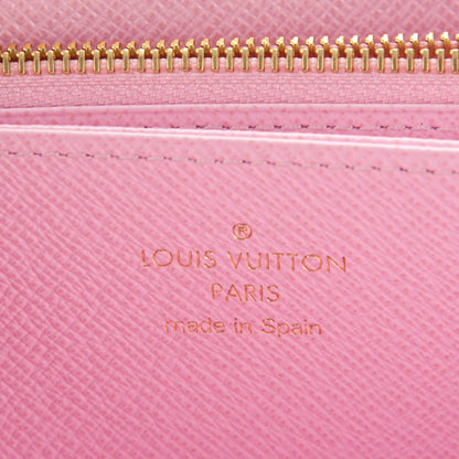 Louis Vuitton Damier Azur 2016 Christmas Animation Zippy Wallet Rose Ballerine 6 of 7