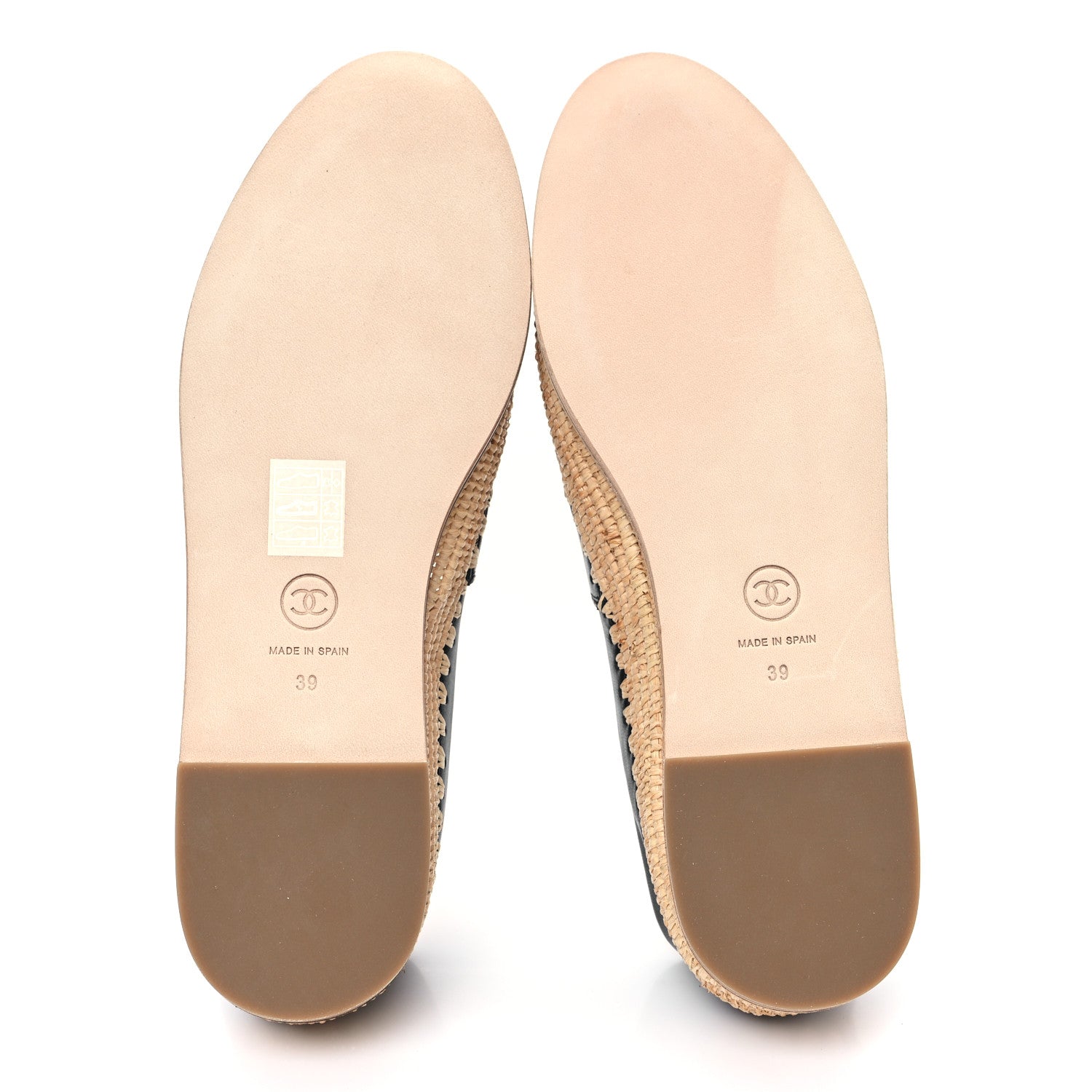 Chanel Lambskin Grosgrain Espadrilles 39 Navy Black 6 of 10
