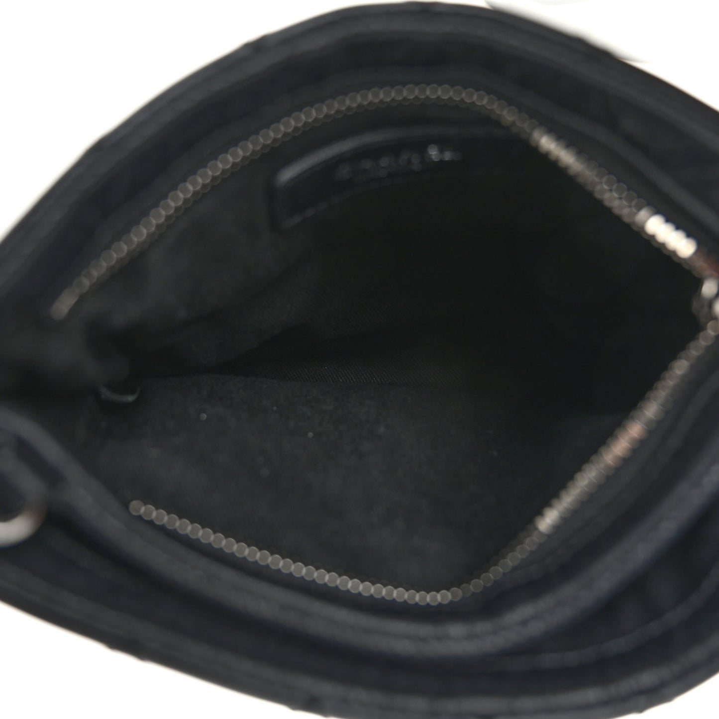 Aged Calfskin Quilted Crossbody Bag Black