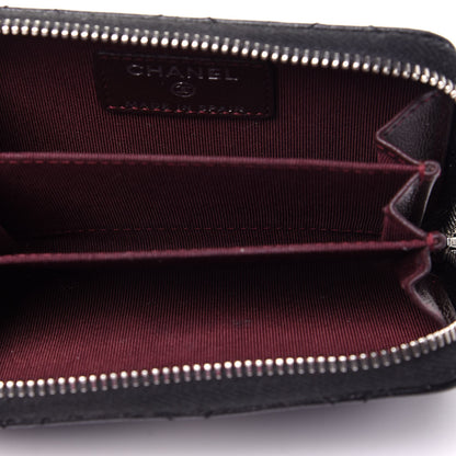 Chanel Lambskin Quilted Zip Coin Purse Black 5 of 10