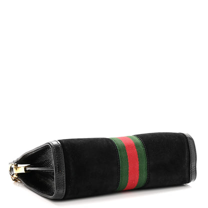 Gucci Suede Patent GG Web Small Ophidia Chain Shoulder Bag Black 4 of 10