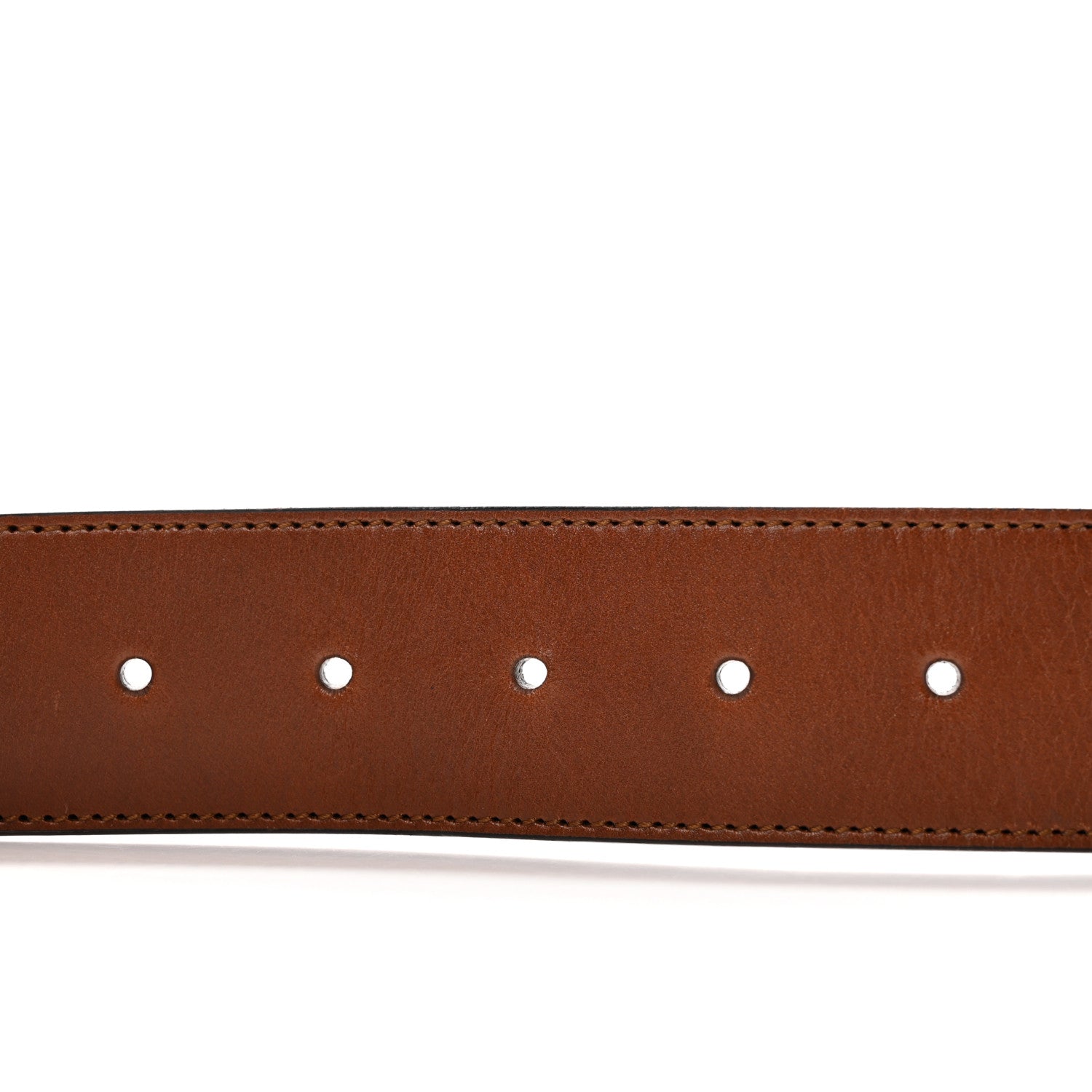 Gucci Nylon Calfskin Double G Web 40mm Belt 85/34 Green Red Cuir 5 of 5