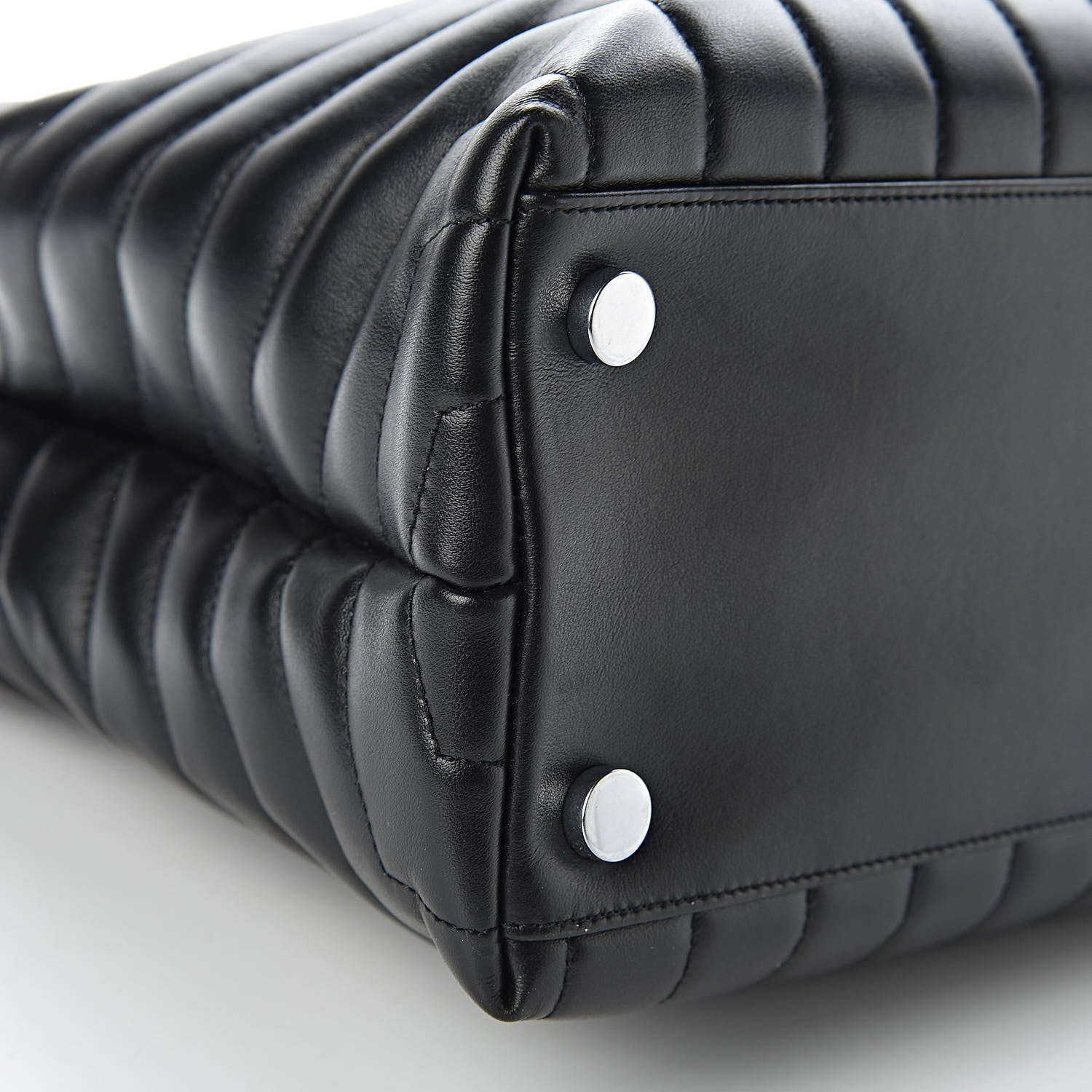 Saint Laurent Calfskin Y Quilted Monogram Large Loulou Shopper Black 9 of 11