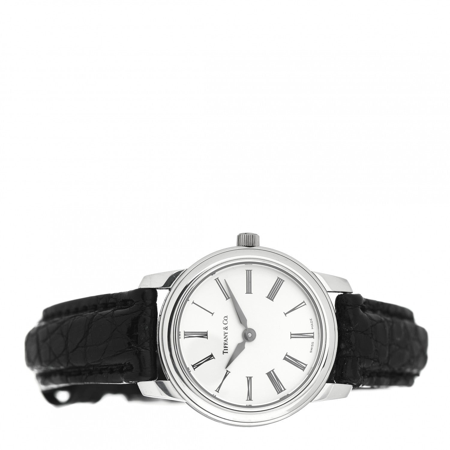 Tiffany Platinum Alligator 28mm Mark Resonator Quartz Watch 2 of 5