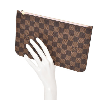 Louis Vuitton Damier Ebene Neverfull MM GM Pochette Rose Ballerine 2 of 8
