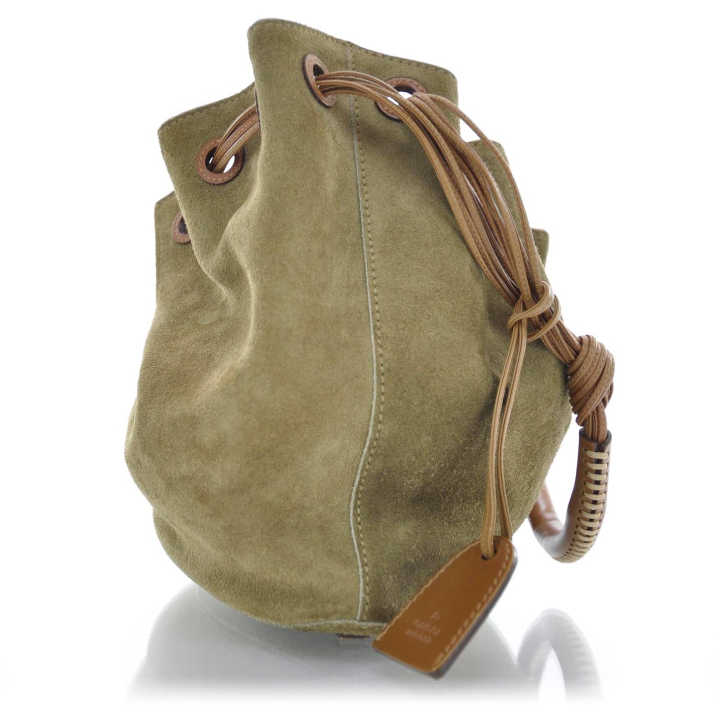 Suede Drawstring Shoulder Bag
