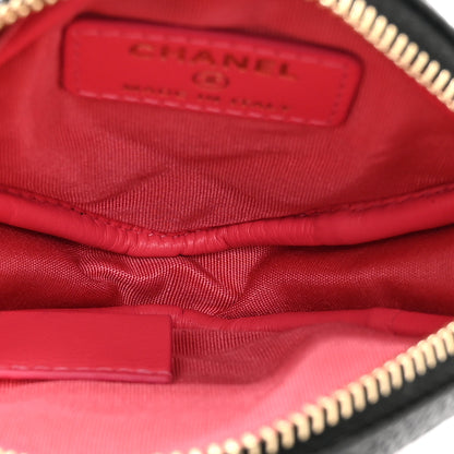 Chanel Caviar Quilted Diamond Coin Purse With Chain Black 5 of 10