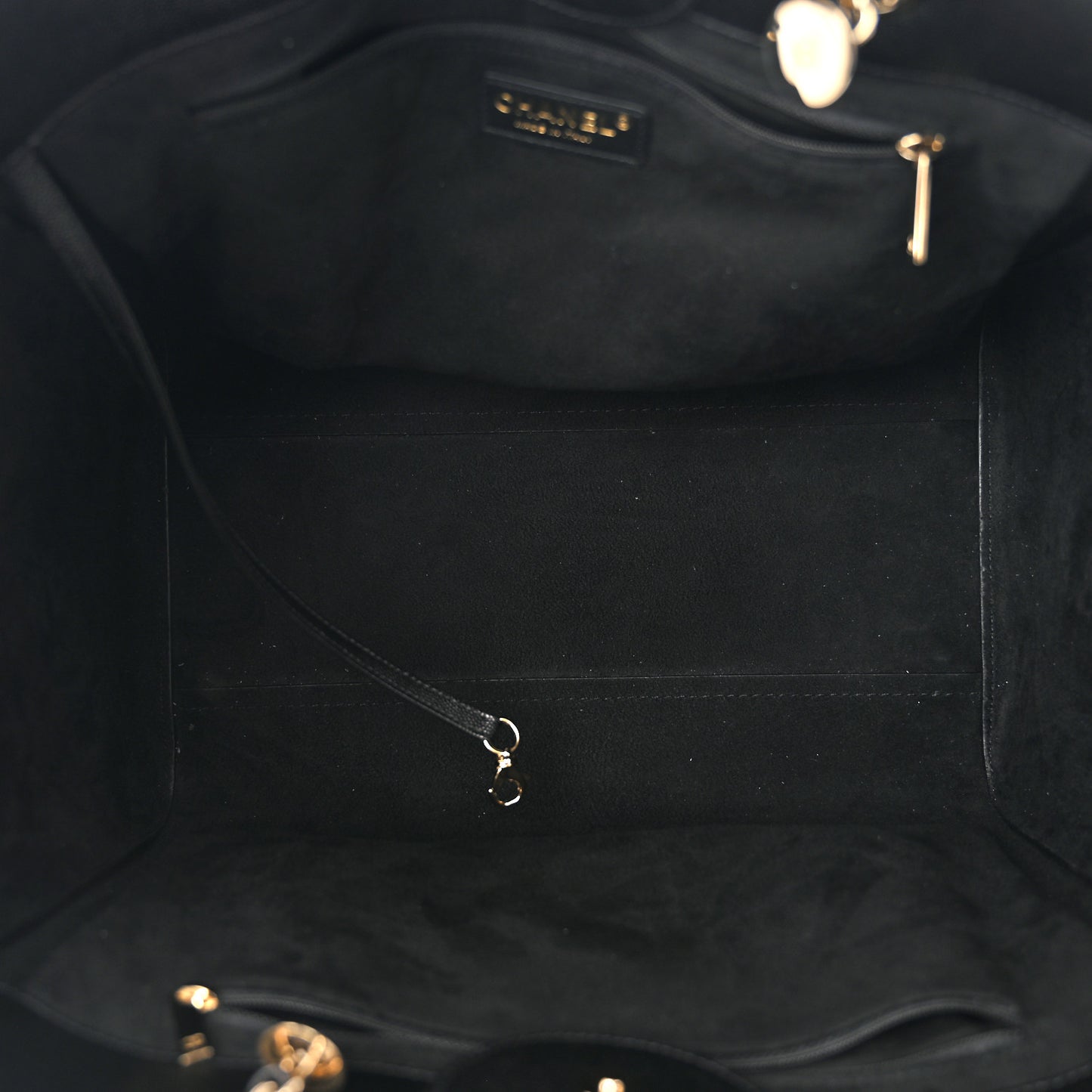 Caviar Medium Studded Deauville Tote Black