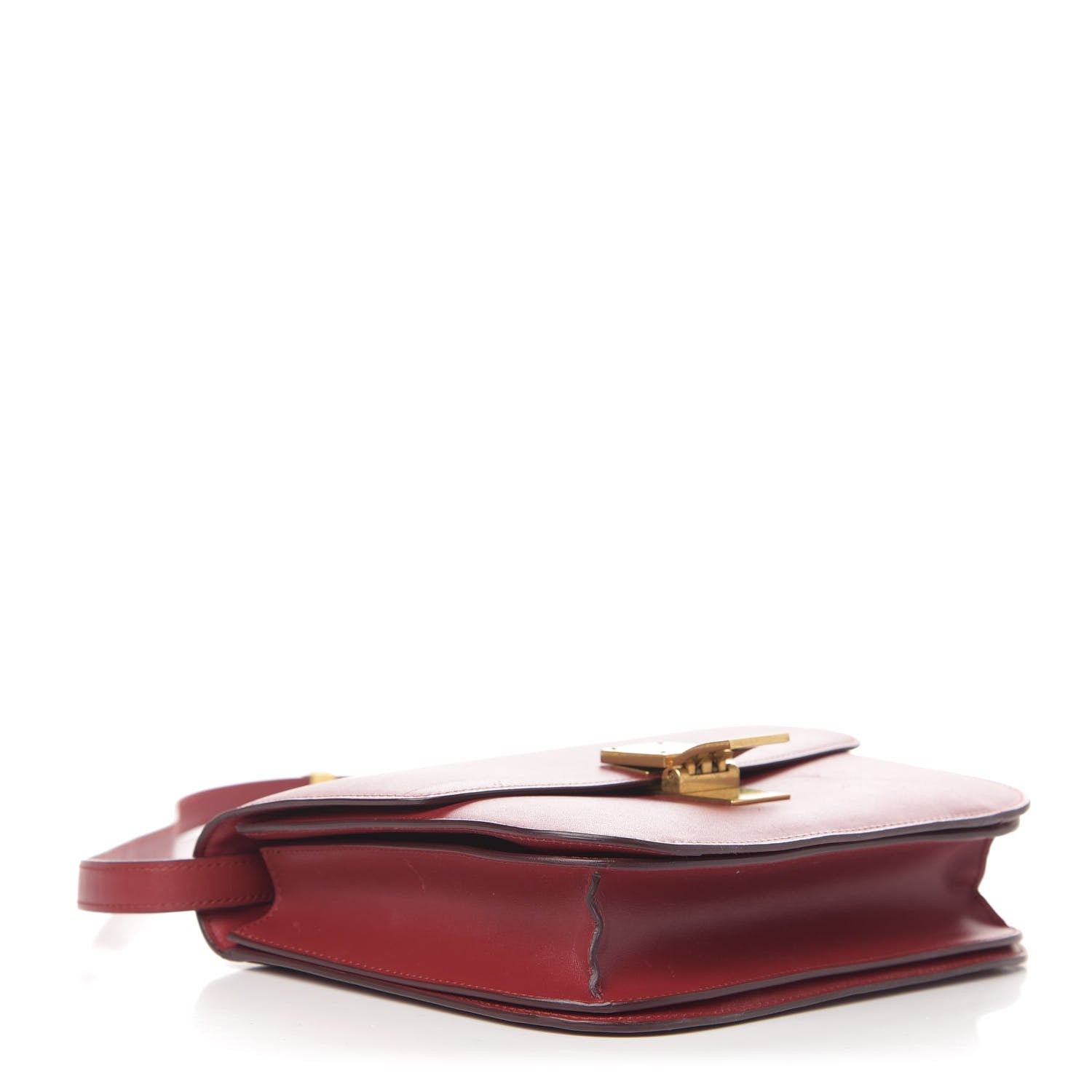 Celine Box Calfskin Medium Classic Box Flap Bag Red 4 of 15