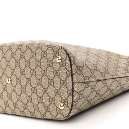 Gucci GG Supreme Monogram Linea A Hobo Red 8 of 8