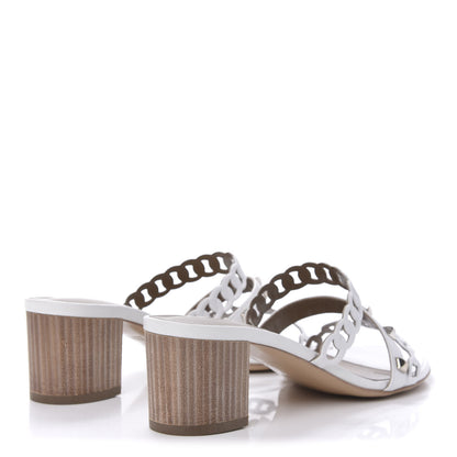 Hermes Nappa Studded Ajaccio Sandals 37 Blanc 4 of 9
