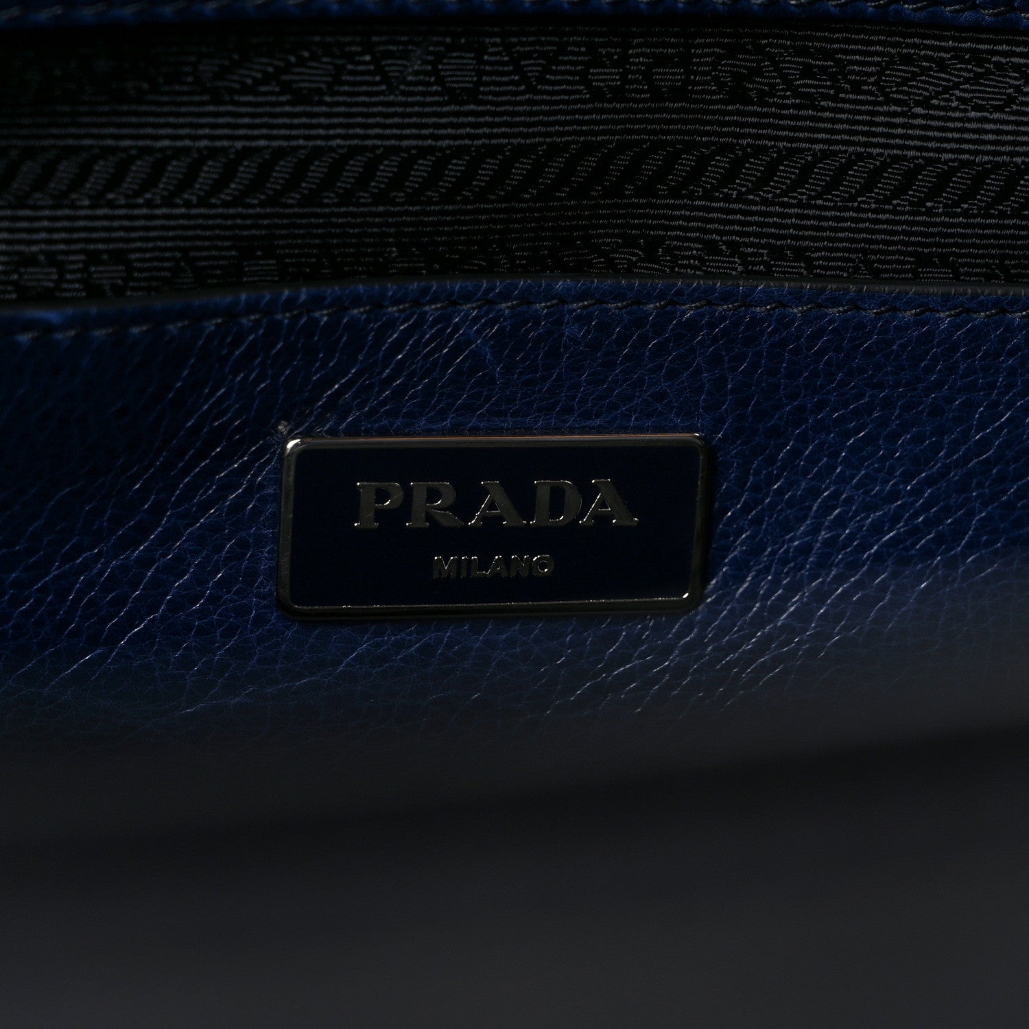 Prada Glace Calf Large Twin Pocket Tote Baltico 6 of 8