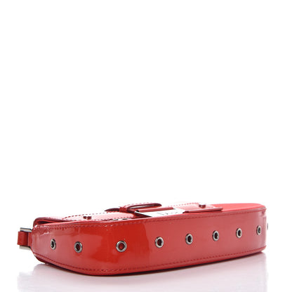 Christian Dior Satin Patent Street Chic Columbus Bag Red 5 of 13