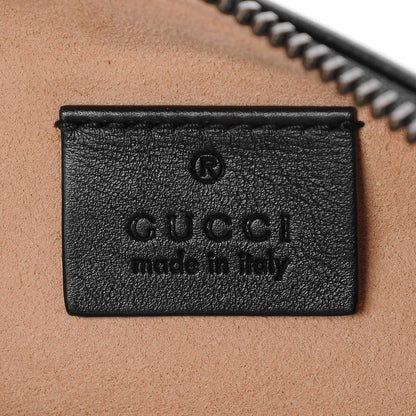 Gucci Calfskin Matelasse Small GG Marmont Double Zip Shoulder Bag Black 6 of 7