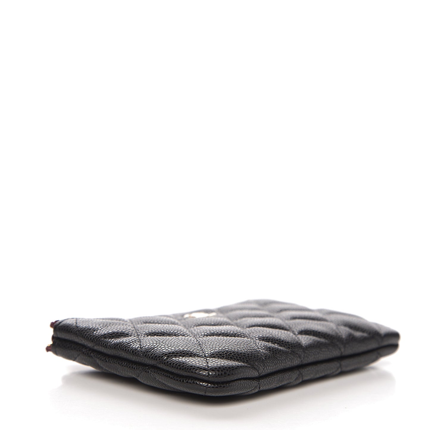 Caviar Quilted Small Cosmetic Case Black