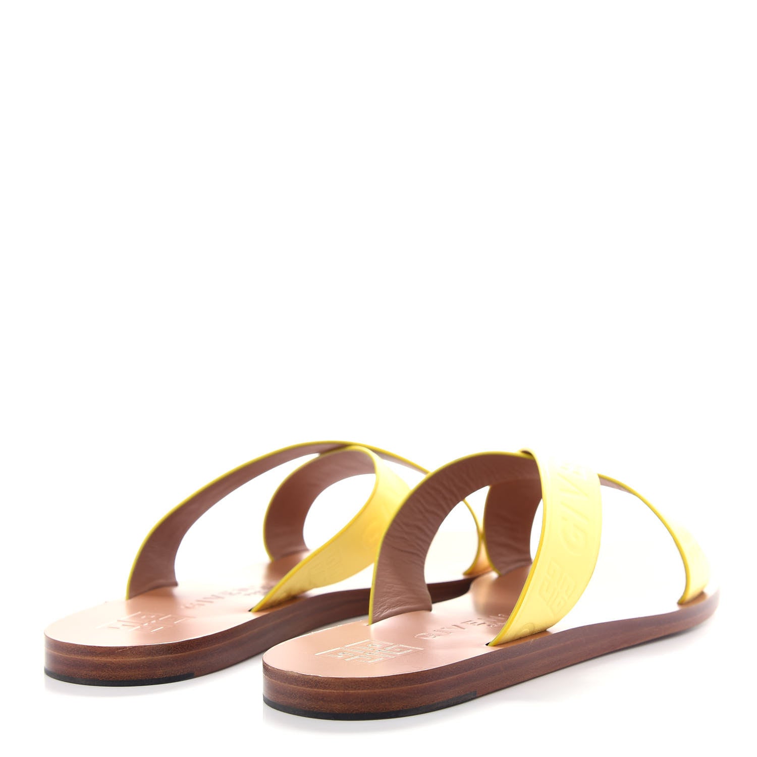 Givenchy Calfskin Logo Strap Sandals 40 Lemon 4 of 11