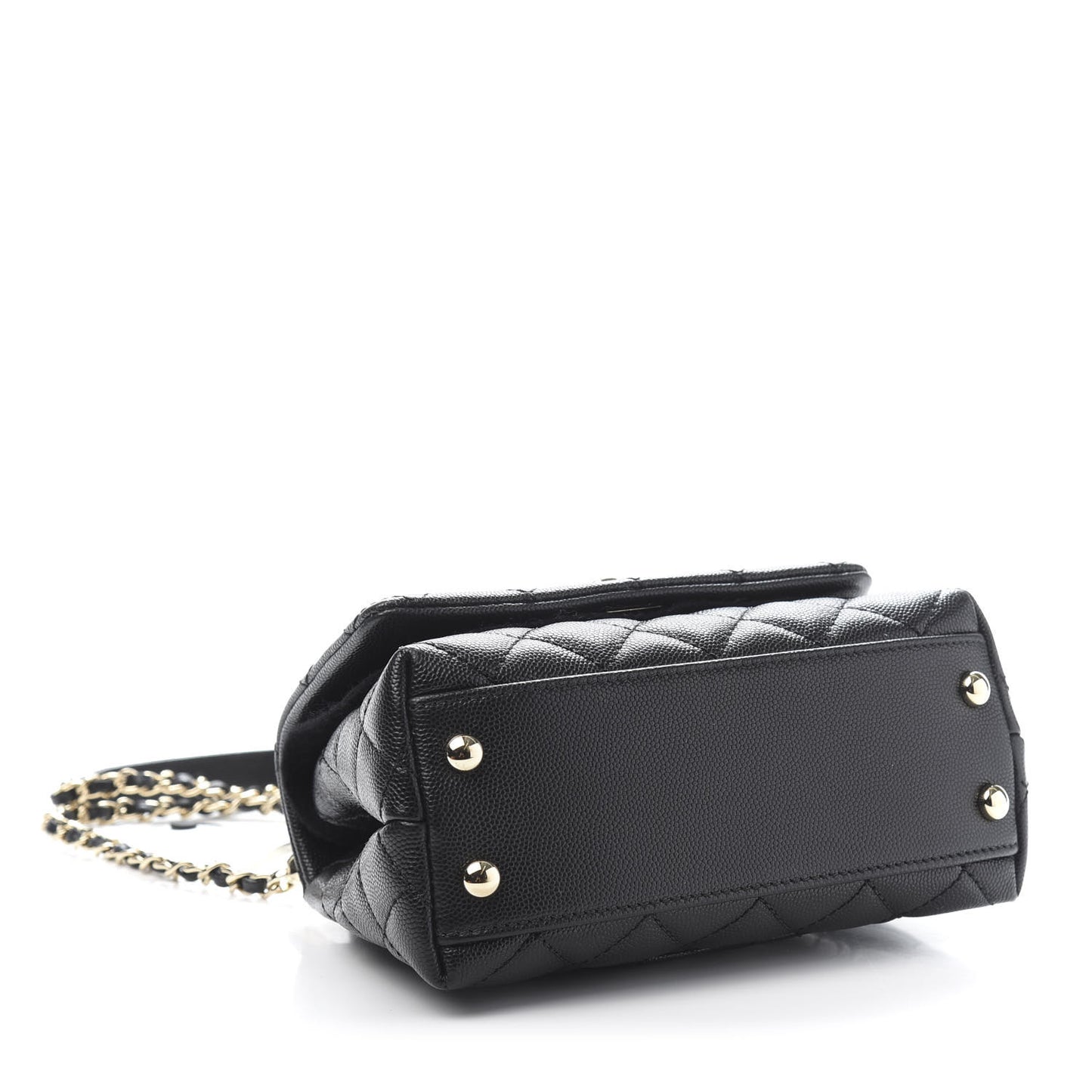 Caviar Quilted Extra Mini Coco Handle Flap Black