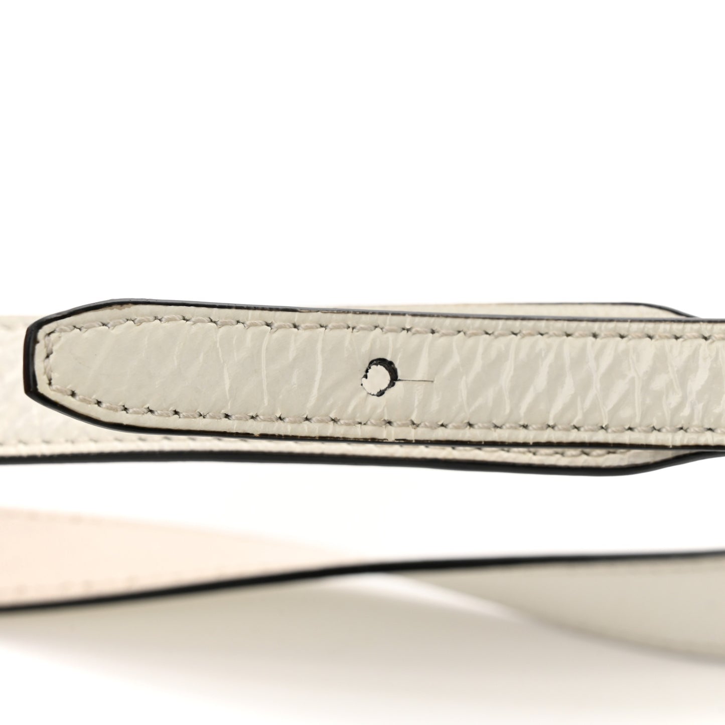 Crinkled Patent Calfskin Mini Antigona White