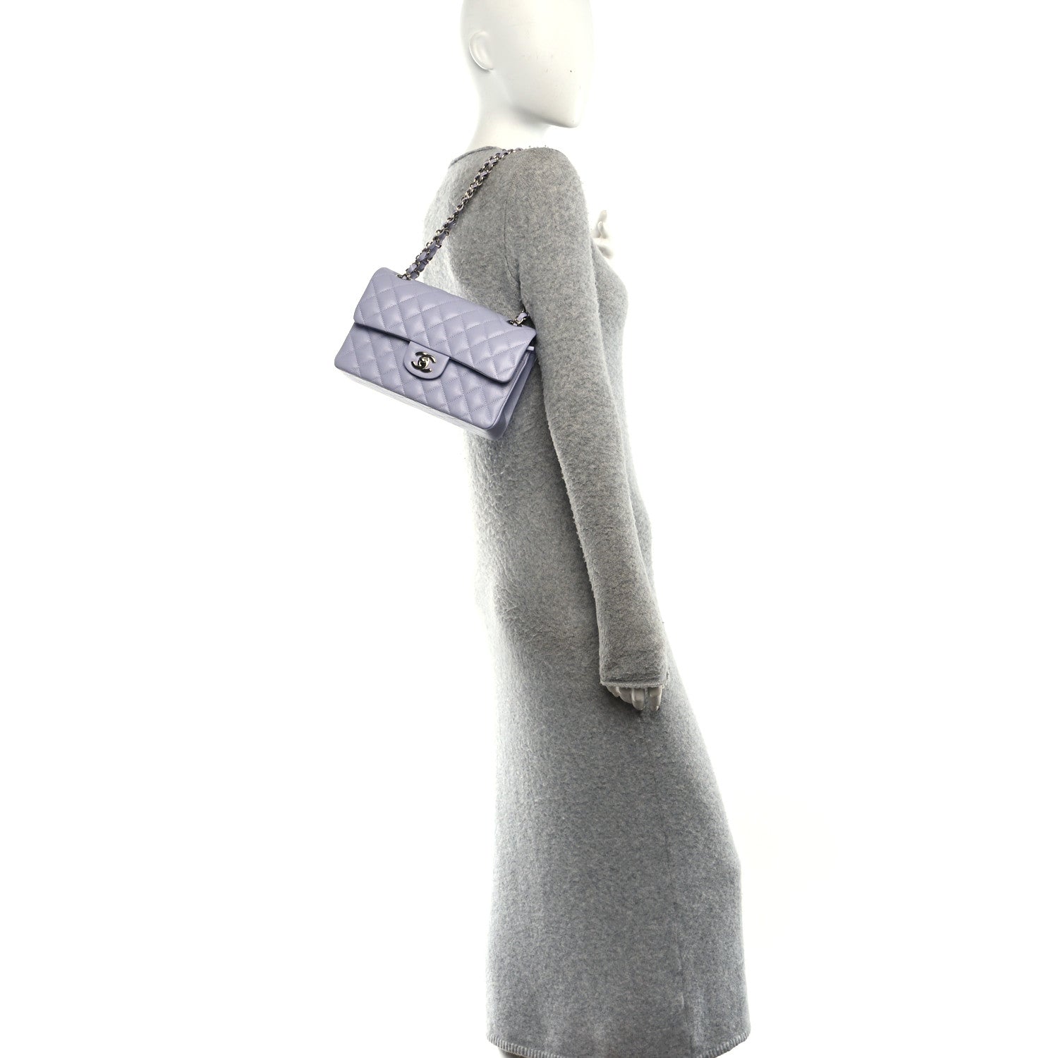 Chanel Caviar Quilted Small Double Flap Light Purple 2 of 10