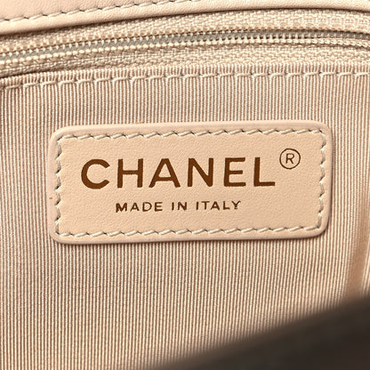 Chanel Calfskin Stitched Medium Covered CC Flap Bag Beige 6 of 11