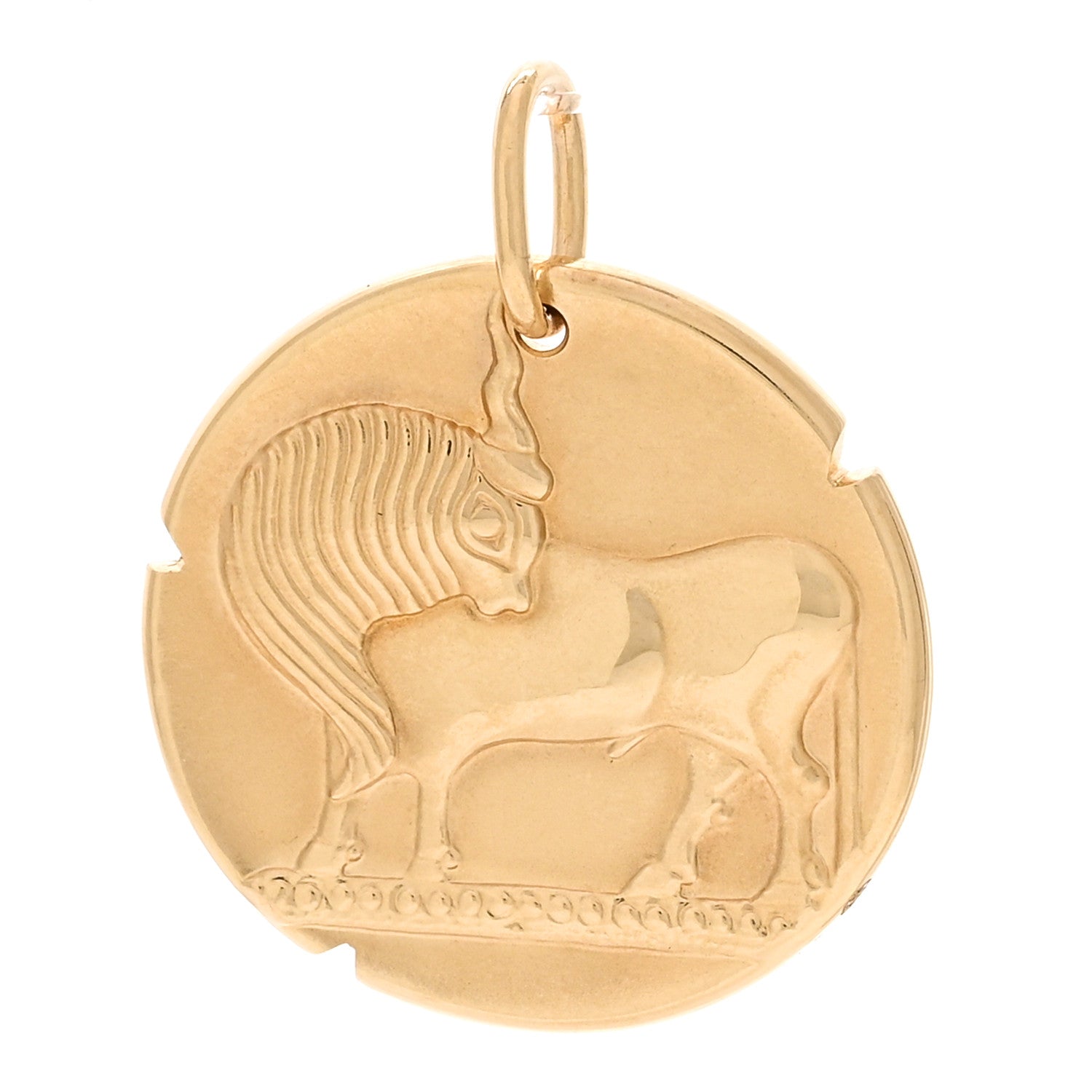 Van Cleef & Arpels 18K Yellow Gold Zodiac Taurus Pendant 1 of 5