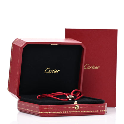 Cartier 18K Pink Yellow White Gold Trinity Cord Bracelet Red 4 of 4
