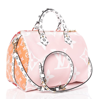 Louis Vuitton Monogram Giant Speedy Bandouliere 30 Rouge 3 of 9