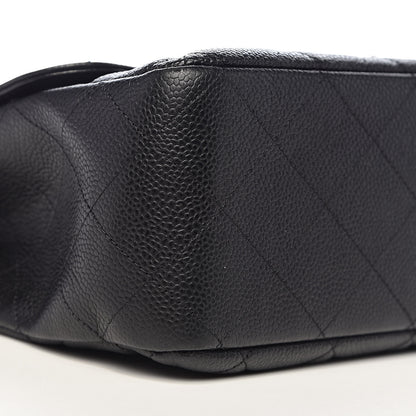 Chanel Caviar Quilted Jumbo Single Flap Black 9 of 13