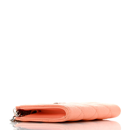 Chanel Caviar Quilted Zipped Key Holder Case Coral 4 of 9