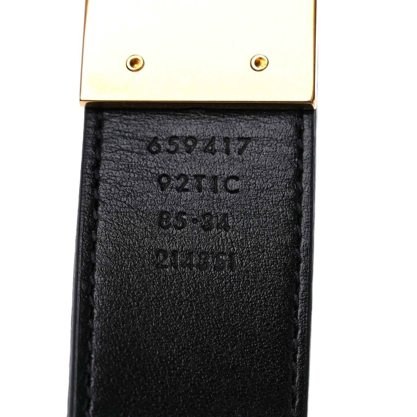 GG Supreme Monogram Plutone Calfskin Double G Reversible 30mm Belt 85 34 Beige Ebony Black