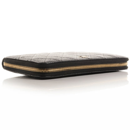 Chanel Caviar Quilted Large Zip Around Wallet Black 4 of 8