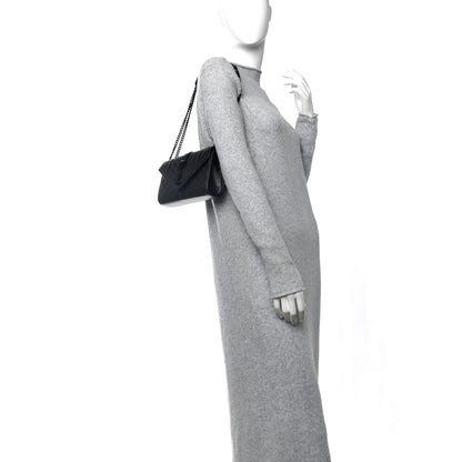 Saint Laurent Grain De Poudre Textured Mixed Matelasse Triquilt Small Monogram Monochrome Satchel Black 3 of 10