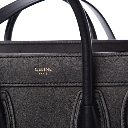 Celine Smooth Calfskin Nano Luggage Black 12 of 13