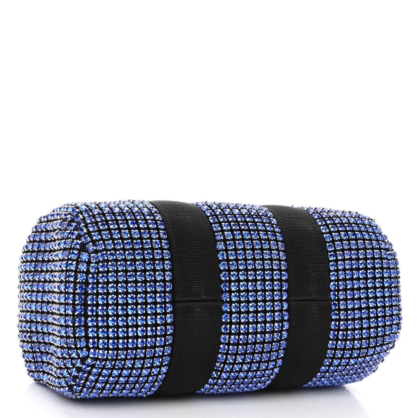 Mesh Crystal Rhinestone Mini Cruiser Duffle Black
