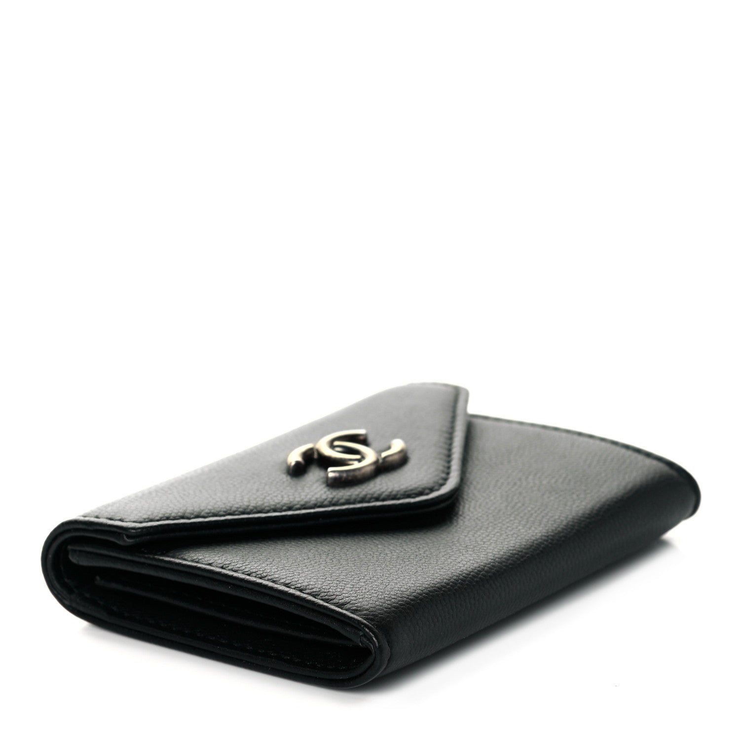 Chanel Caviar Envelope Card Holder Wallet Black 4 of 9
