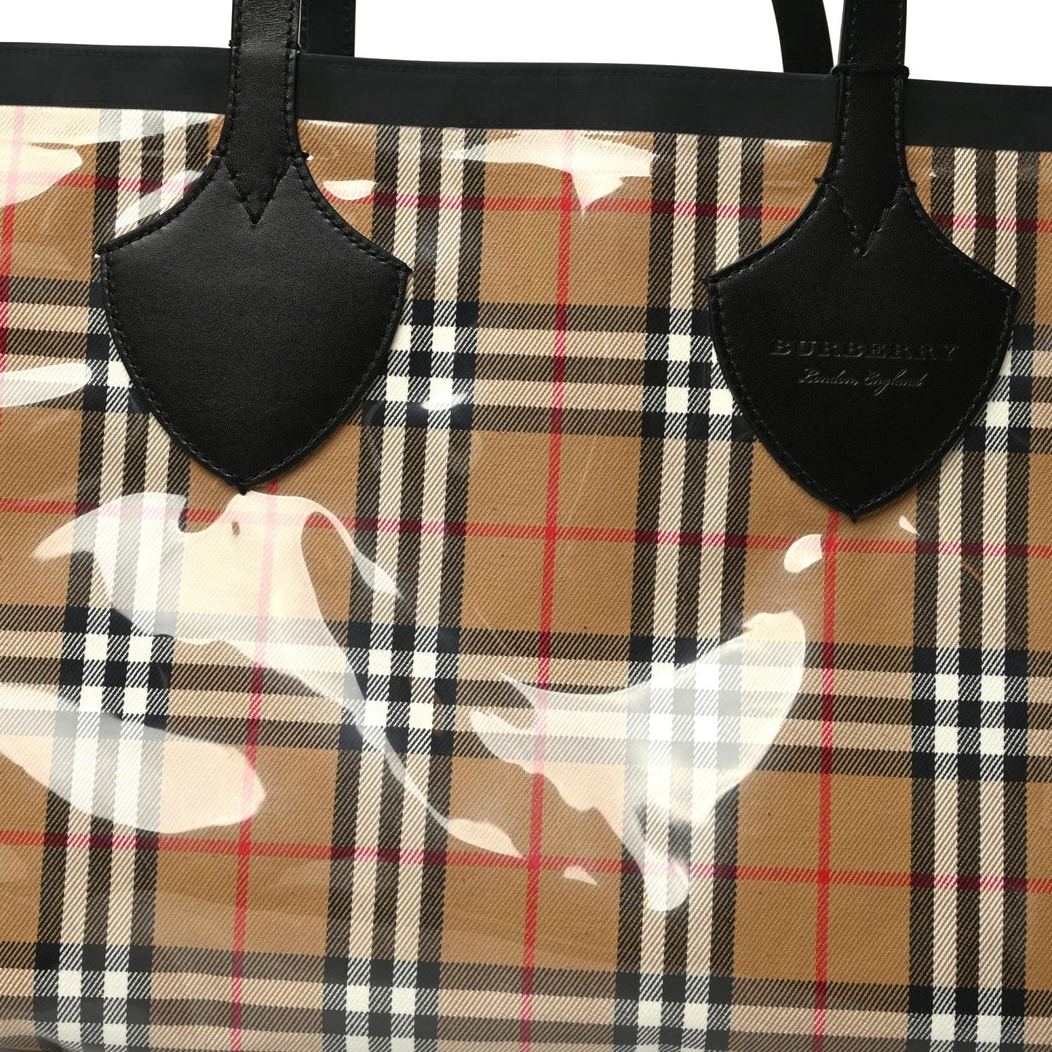 Burberry Vintage Check Transparent Large The Giant Reversible Tote Black 17 of 17