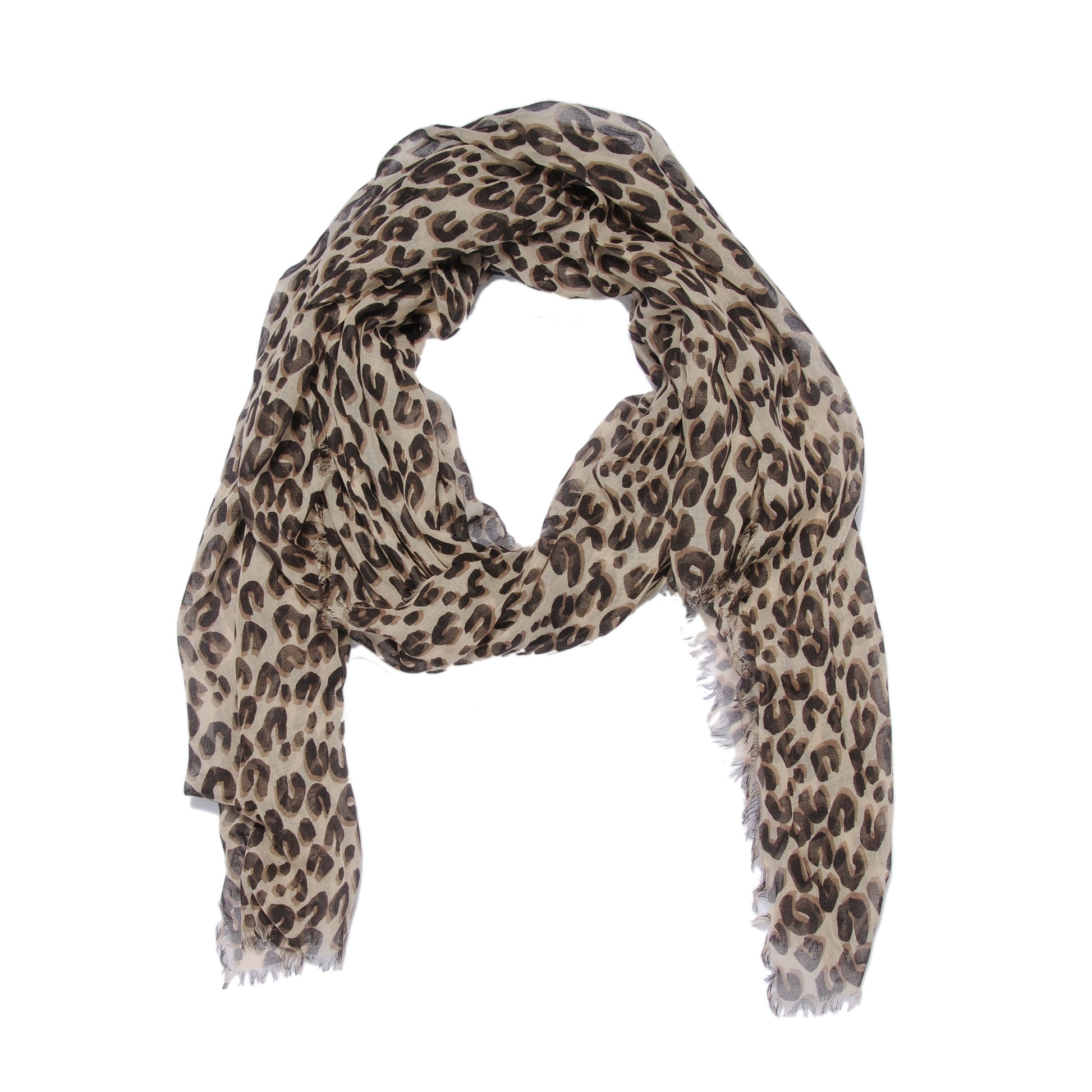 Louis Vuitton Cashmere Silk Leopard Stole Beige 1 of 6