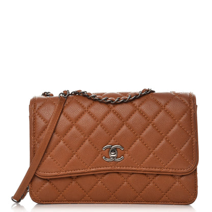 Chanel Caviar Quilted Flap With Chain Flap Light Brown 1 of 11