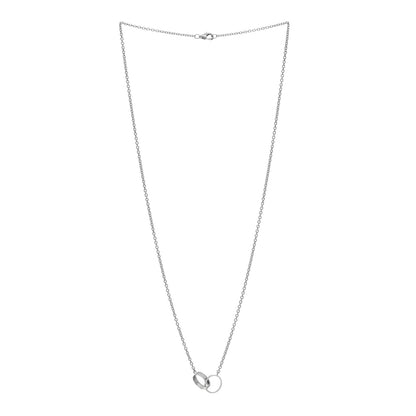 Cartier 18K White Gold Interlocking LOVE Necklace 3 of 5