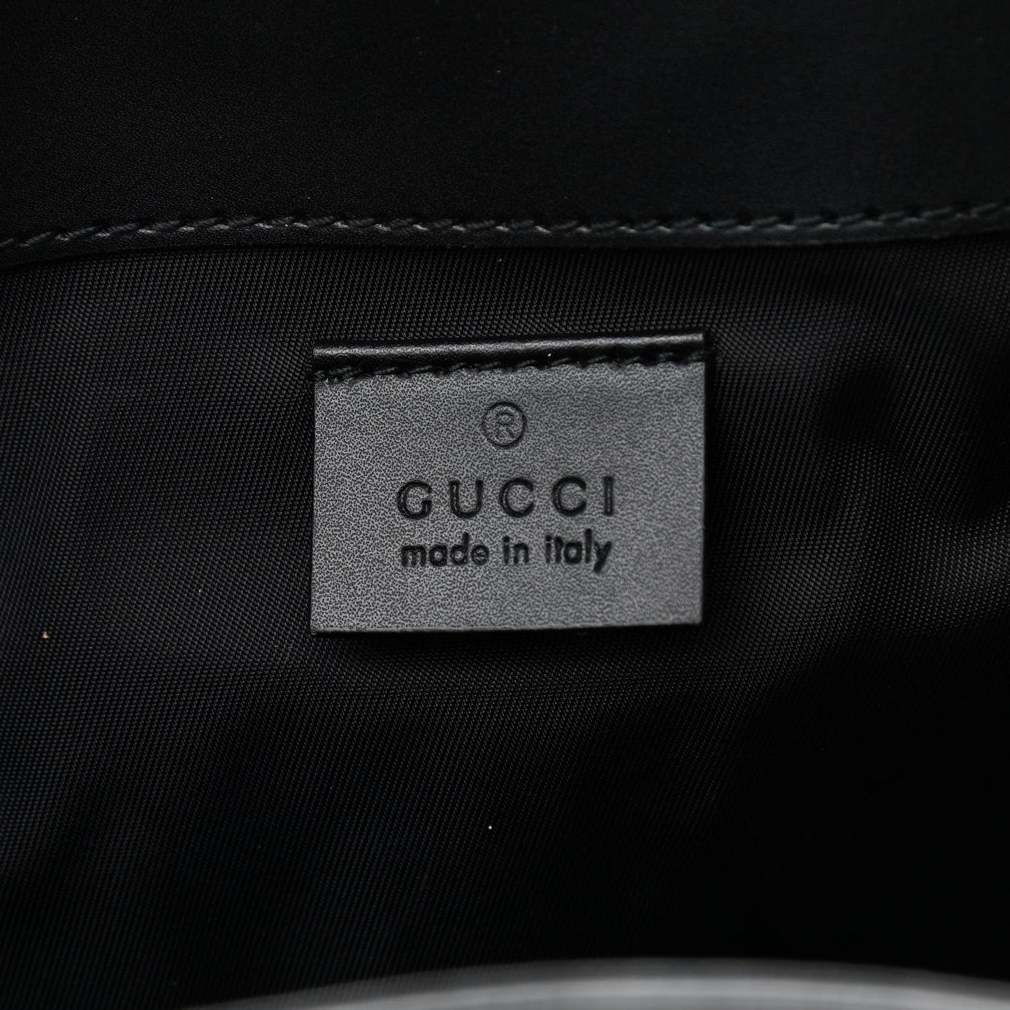 GG Supreme Monogram Web Messenger Diaper Bag Black Grey